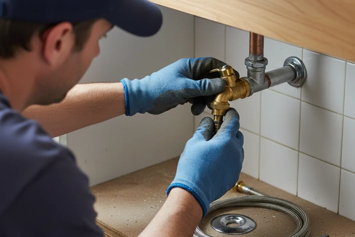 Shutoff valve and fitting work during Faucet and Fixture Repair in Hickory Plains